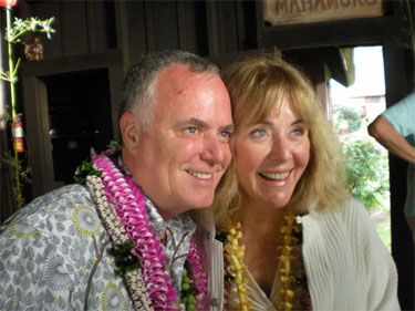 Hanalei Beach, Mahamoku Cottage. Robert's 60th birthday party, April '09